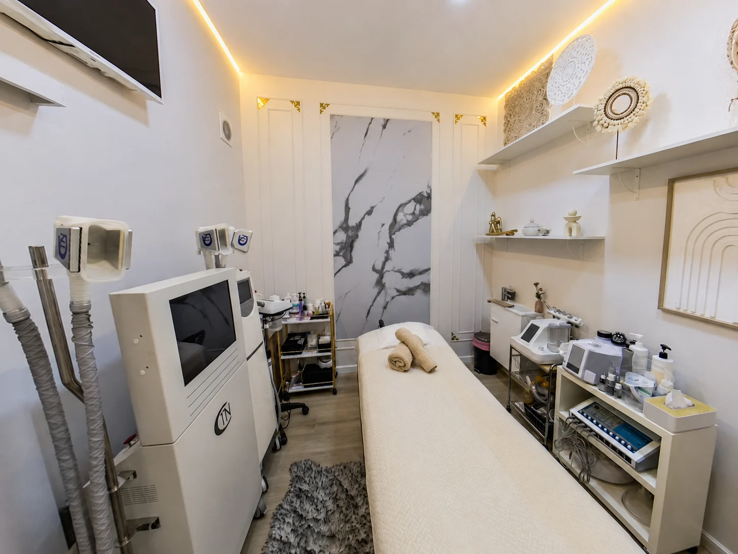 Sala de tratamentos estéticos da Madame Skull Beauty